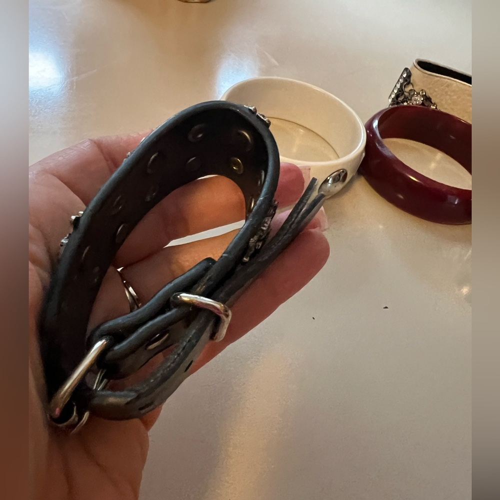 90s Vintage Set of 5 Punk Style Bracelets - Picture 10 of 16